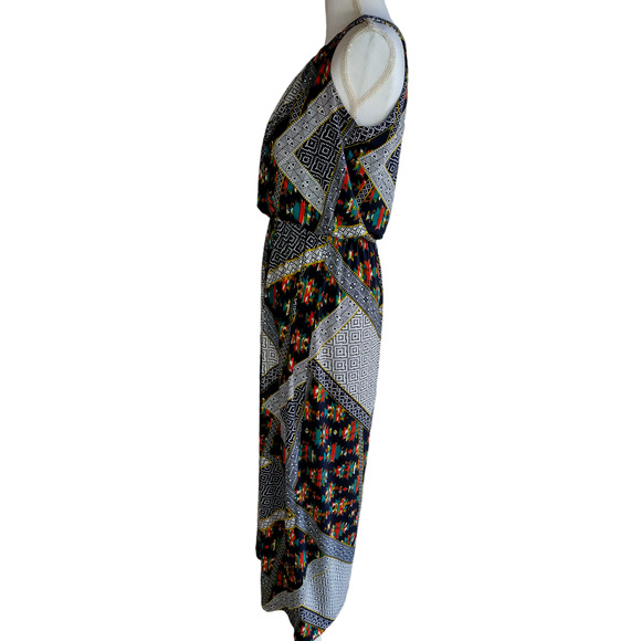 Enfocus Studio Womens Halter neck Muticolored Maxi Dress Size 6 - Picture 8 of 13